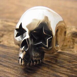 The Great Frog Star Eyes Skull Ring TGF sz 7 US